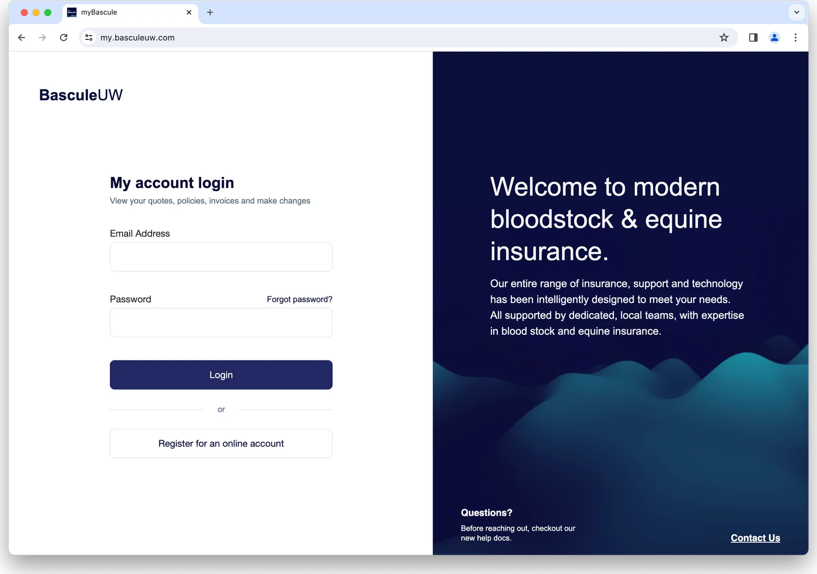 Online Insurance Management Agent Portal: Bascule Underwriting